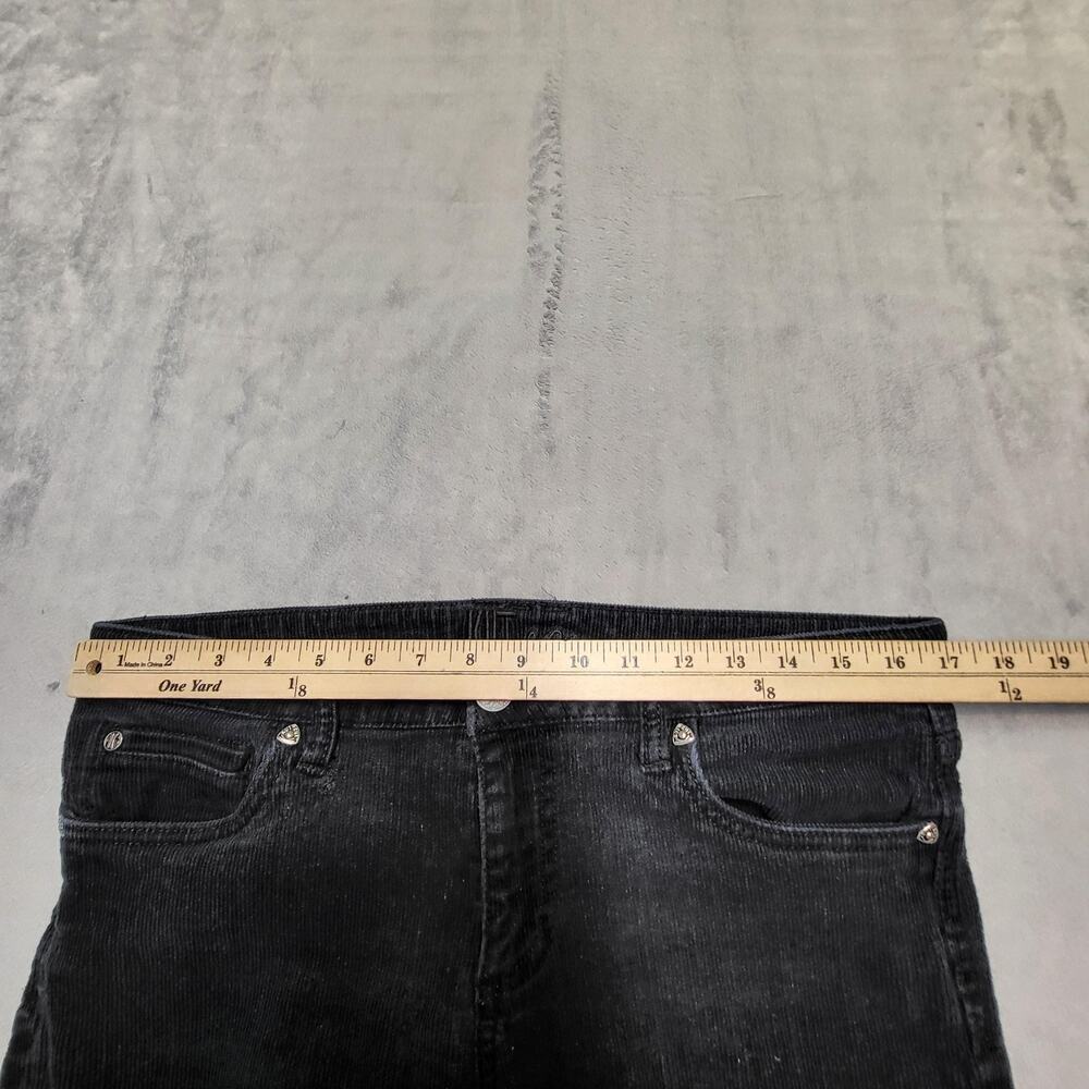 KUT From The Kloth Pants Womens 12 Black Corduroy Flared Logo Easy Care - Picture 8 of 10